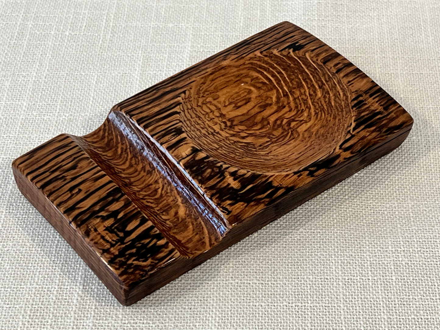 Bourbon Barrel Cigar Rest with Ashtray / Whiskey Barrel Ashtray