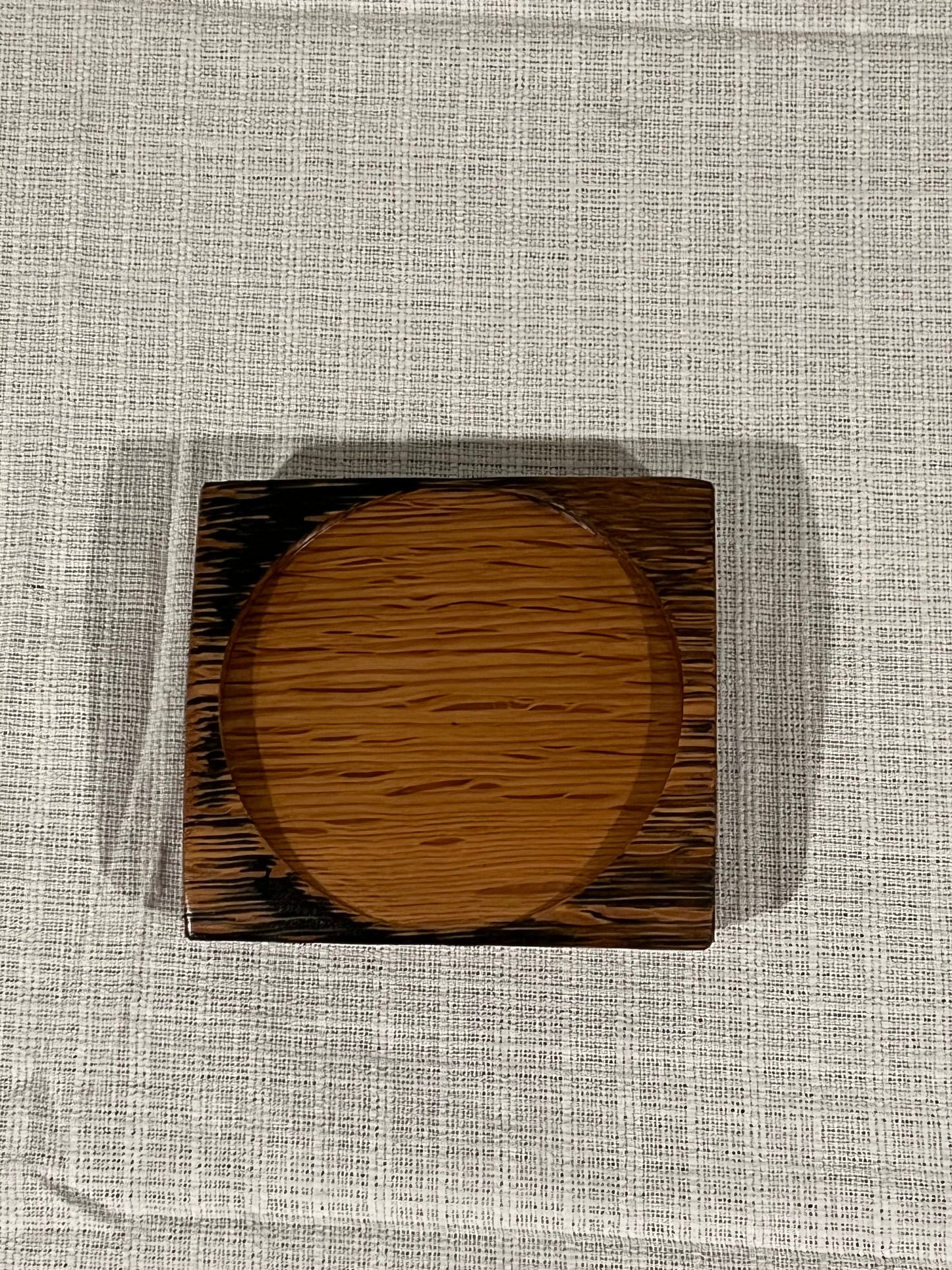 Bourbon Barrel Stave Coasters, top view