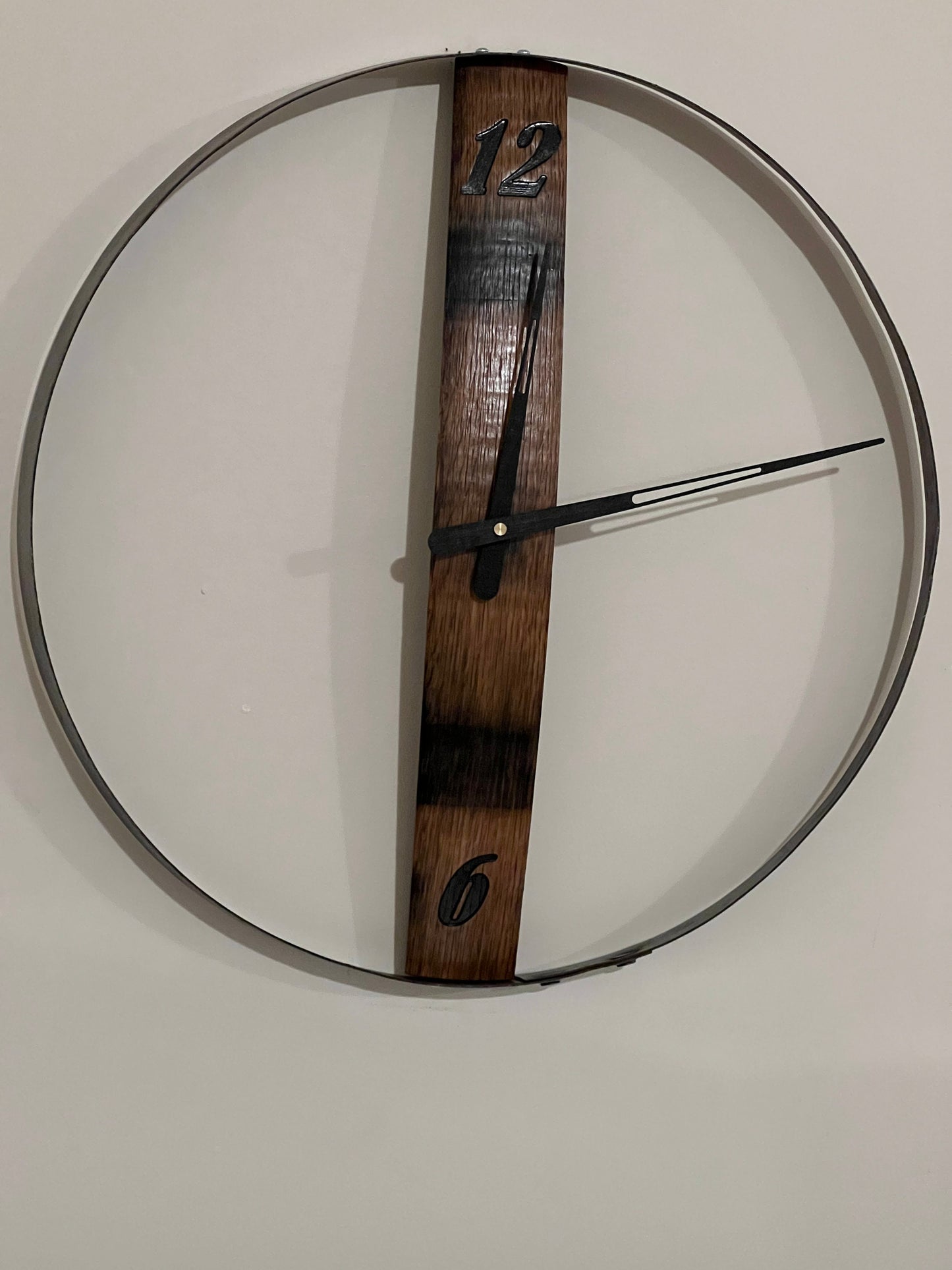 Bourbon Barrel Wall Clock