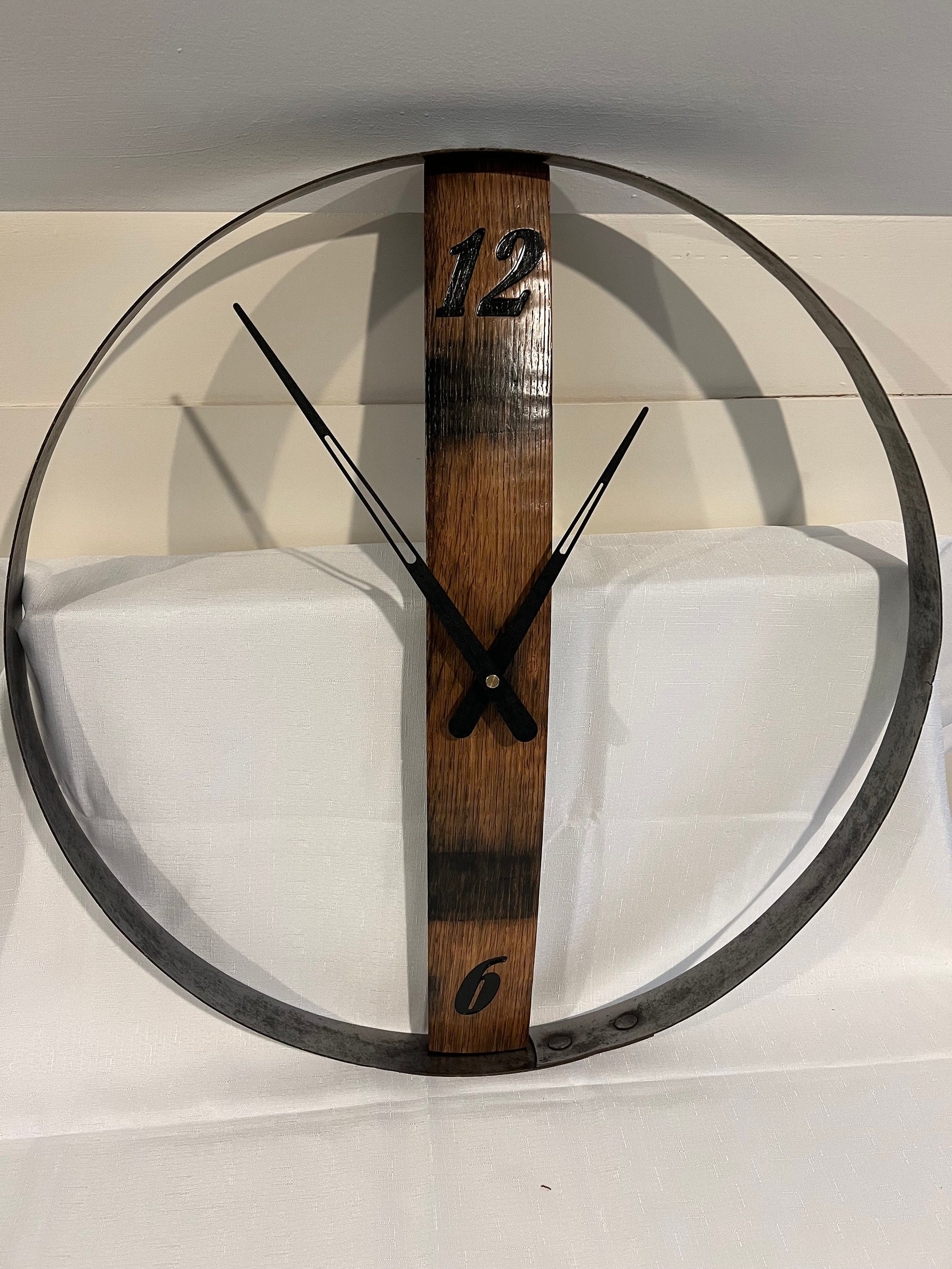 Wall Clock, bourbon barrel, whiskey barrel, 23 3/4&quot; diameter