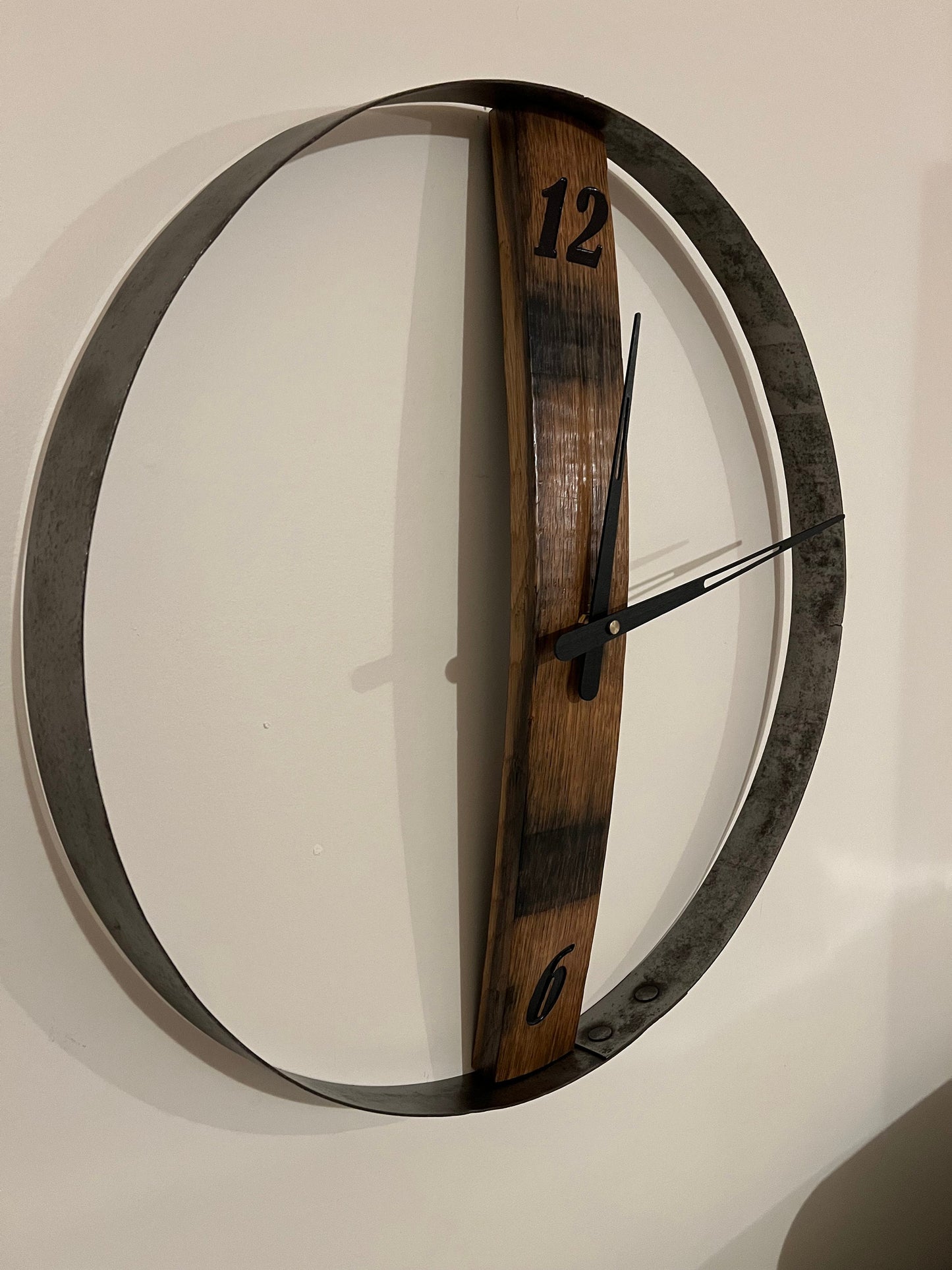 Bourbon Barrel Wall Clock