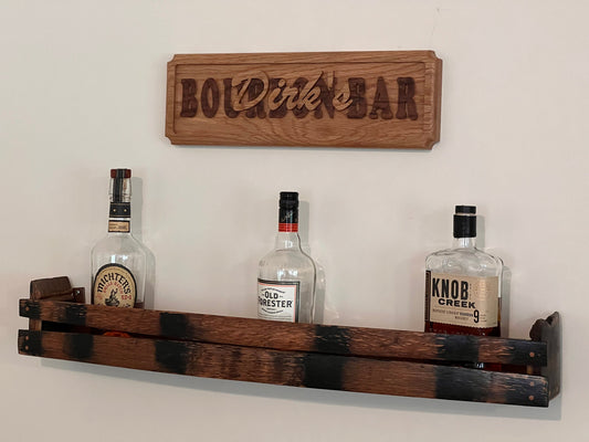 Bourbon Bar sign, personalized, oak wood