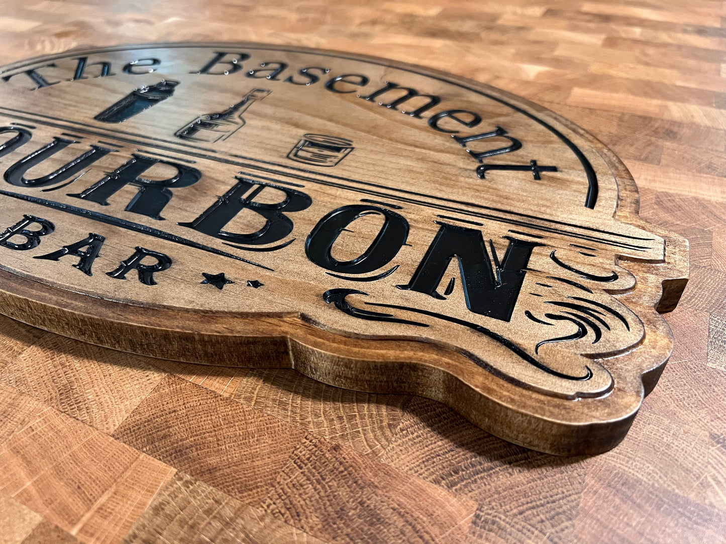 Personalized Wooden Bourbon Bar sign