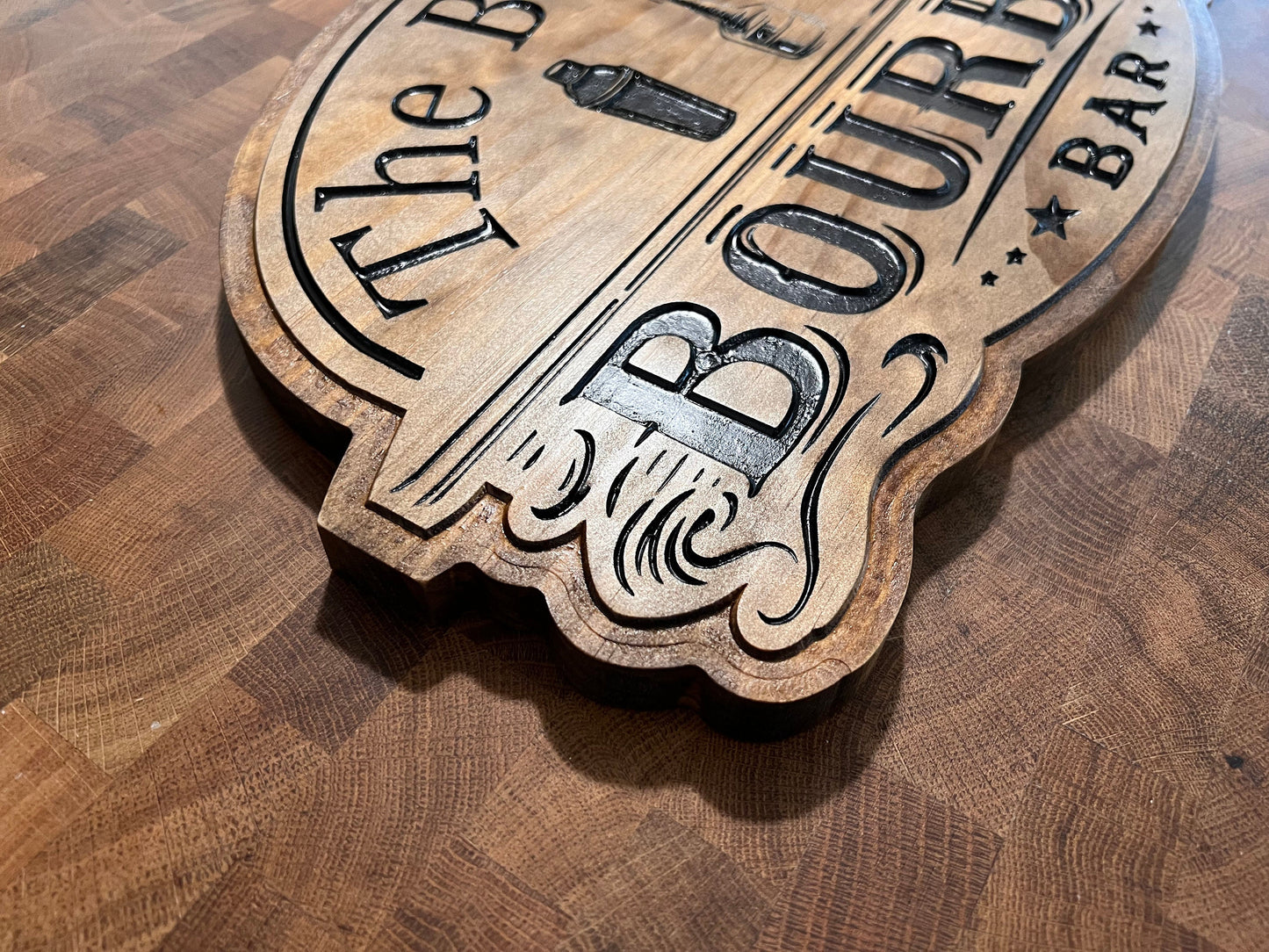 Personalized Wooden Bourbon Bar sign